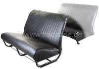 Renault - 2CV, seat bench cover in front. Vinyl black. The sides are closed. Made in France. Smooth 