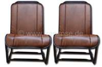 Renault - 2CV, Covering front seat, open sides (2 pieces). Material: Vinyl brown, smooth surface (Sk