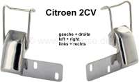 Citroen-2CV - 2CV, Soft top hood buckle on the left + on the right, (1 pair). Reproduction from high-gra