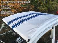 citroen 2cv soft top hood white blue stripes special P17023 - Image 3