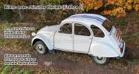Alle - Soft top hood, white with blue stripes, for special model, France 3, Transat.  2cv inside 