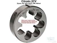 Citroen-2CV - Rear wheel hub: Threating die for recutting the thread of the rear wheel hub - brake drum 