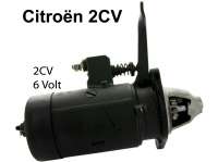 Citroen-2CV - Starter motor 2CV old, 6 V, old version with Bowden cable. The starter button lever indica
