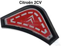Citroen-2CV - Steering wheel hub cover (red) for 2 spokes steering wheel. Suitable for Citrroen 2CV.