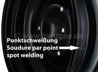 Alle - Wheel 4Jx15 for 2CV (tubeless), original size. Attention: The production of these rims has