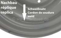 Alle - Wheel 4Jx15 for 2CV (tubeless), original size. Attention: The production of these rims has