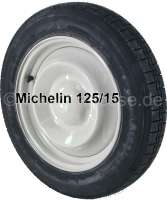 Citroen-2CV - Tire mounts on a new rim, R125/15. Manufacturer Michelin. We use only our own, series-iden