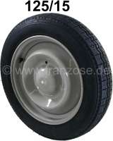 Renault - Tire (reproduction) mounts on a new rim, R125/15. The Vee tire resembles optical the Miche