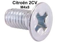 Citroen-2CV - Luggage compartment lid - hinge closing cap, countersunk screw M4x8.