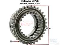 Citroen-2CV - 1 gearGear wheel gearbox, for the 1 gear + reverse gear. Suitable for Citroen 2CV6. Diamet
