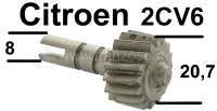 Citroen-2CV - 2CV6, speedometer pinion in gearbox. 16 theeth! The pinion has an outside diameter of 20,7