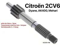 citroen 2cv transmission shaft 2nd 3rd gear 2cv6 P10360 - Image 1