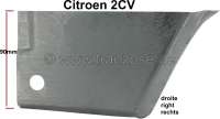 Alle - 2CV, Triangle sheet metal, bottom right, 10cm. This sheet metal is supplied with additiona