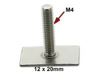 Renault - Clip for trim, strip screw: 12x20mm. Universal suitable. Thread: M4 x 19mm. Made in German