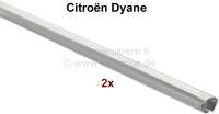 Citroen-2CV - Dyane, trim strip for the rain gutter (2 pieces). Very good reproduction from Europe, like