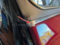 Peugeot - 2CV, Luggage compartment lid - hinge closing cap on the left. Reproduction from polished a