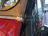 Citroen-2CV - Luggage compartment lid - hinge closing cap on the right. Reproduction from polished alumi