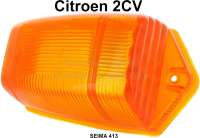 Citroen-2CV - Turn signal cap yellow (completely yellow), without support (Seima 413). Color: Orange. Su