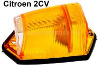 Citroen-2CV - Turn signal cap yellow (with front white glass), without support. For Citroen 2CV from the