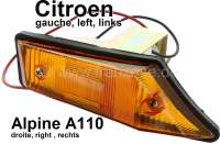 Citroen-2CV - Indicator completely in front on the left, orange. Suitable for Citroen Dyane, Acadyane, M