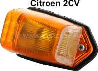 Citroen-2CV - Indicator yellow, with support. This indicator is lateral - above, to Citroen 2CV from the