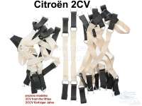Citroen-2CV - 2CV old, seat rubber wide. 1 set fitting for seat face or backrest. In front + rear fittin