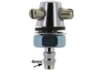 Citroen-DS-11CV-HY - Wiper nozzle chromium-plates. Universal fitting. 4mm hose connection. The wiper nozzle is 