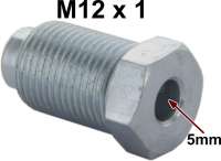 Peugeot - Flange screw M12x1 for 5mm line. Length + wide ones over everything: 13 x 24mm