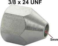 Renault - Flange screw 3/8x24UNF for 5mm line. Length + wide ones over everything: 14 x 17,5mm