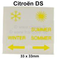 citroen ds 11cv hy air filter label winter summer P37784 - Image 1