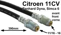 Citroen-DS-11CV-HY - Brake hose in front, suitable for Citroen 11CV (to year of construction 1957). Simca 6. Pa