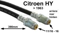 Citroen-DS-11CV-HY - Brake hose rear, suitable for Citroen HY, to year of construction 1963. Length: 380mm. Thr