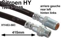 Citroen-DS-11CV-HY - Brake hose at the rear left. Suitable for Citroen HY, of year of construction 1963 to 1969