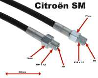 citroen ds 11cv hy brake hoses sm rear hose made italy threaded connections m14x15 P34662 - Image 1
