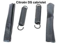 Citroen-DS-11CV-HY - Spring (2 fittings) inclusive leather collar for the hood linkage. Suitable for Citroen DS
