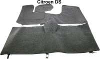 Citroen-DS-11CV-HY - Carpet mat in dark grey. Material optics: Loop-pile. Original-faithful reproduction! Suita