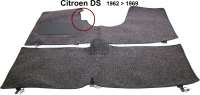 Citroen-DS-11CV-HY - Carpet mat in dark grey. Material optics: Loop-pile. Original-faithful reproduction! Suita