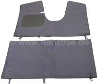 Citroen-DS-11CV-HY - Carpet mat (dark grey) in front + rear (substitute for the original carpets). Suitable for
