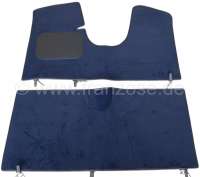 Citroen-DS-11CV-HY - Carpet mat (dark blue - bleu marine)) in front + rear (substitute for the original carpets