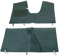 Citroen-DS-11CV-HY - Carpet mat (green) in front + rear (substitute for the original carpets). Suitable for Cit