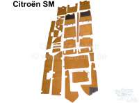 Citroen-DS-11CV-HY - SM, carpet set completely for Citroen SM. Color brown, similarly as original. 26 pieces!