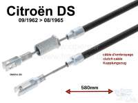 Citroen-DS-11CV-HY - Clutch cable, suitable for Citroen DS, of year of construction 9/1962 to 8/1965. (3 lever 