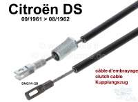 Citroen-DS-11CV-HY - Clutch cable, suitable for Citroen DS, of year of construction 09/1961 to 08/1962. Or. No.