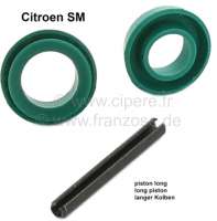 Citroen-2CV - SM, clutch master cylinder sealing set (17,5mm diameter, for long piston). Suitable for Ci