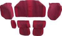 Sonstige-Citroen - Coverings in front + rear, Citroen DS Pallas, color dark red (grenat) streaked. (Strips in