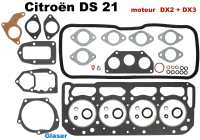 Citroen-DS-11CV-HY - Cylinder head gasket set, suitable for Citroen DS 21. For engine: DX 2 + DX3. Bore 90mm.