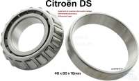 Alle - Differential ball bearing (crown wheel). Suitable for Citroen DS. Dimensions: 40 x 80 x 18