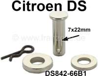Citroen-DS-11CV-HY - Door check strap on the rear: Pin with disks and securing clip. Version for Citroen DS Pal