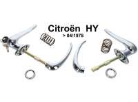 Citroen-DS-11CV-HY - Door handle set (left + right outside + left + right inside), suitable for Citroen HY, up 