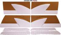 Citroen-2CV - DS Pallas, door linings (4 fittings). Material ocher (vieil or). Suitable for Citroen DS P